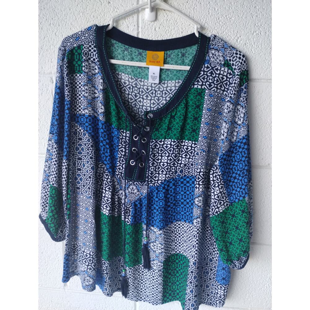 paisley patchwork print blouse boho style